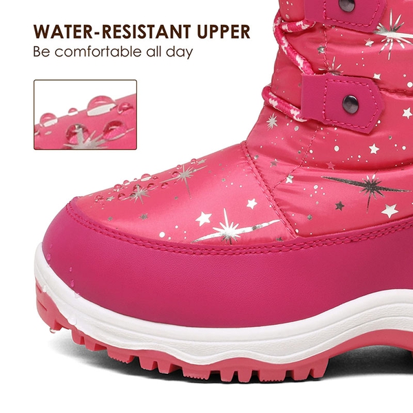 Kids Winter Snow Boots - FUCHSIA - 2